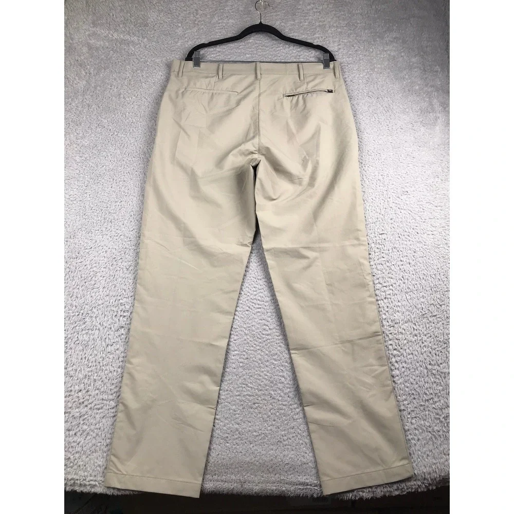 Banana Republic Core Temp Pants Mens 36x32 London Fog Beige Chino Slim NEW